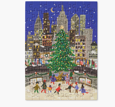 Rifle Paper Co. Holiday On Ice Mini Jigsaw Puzzle