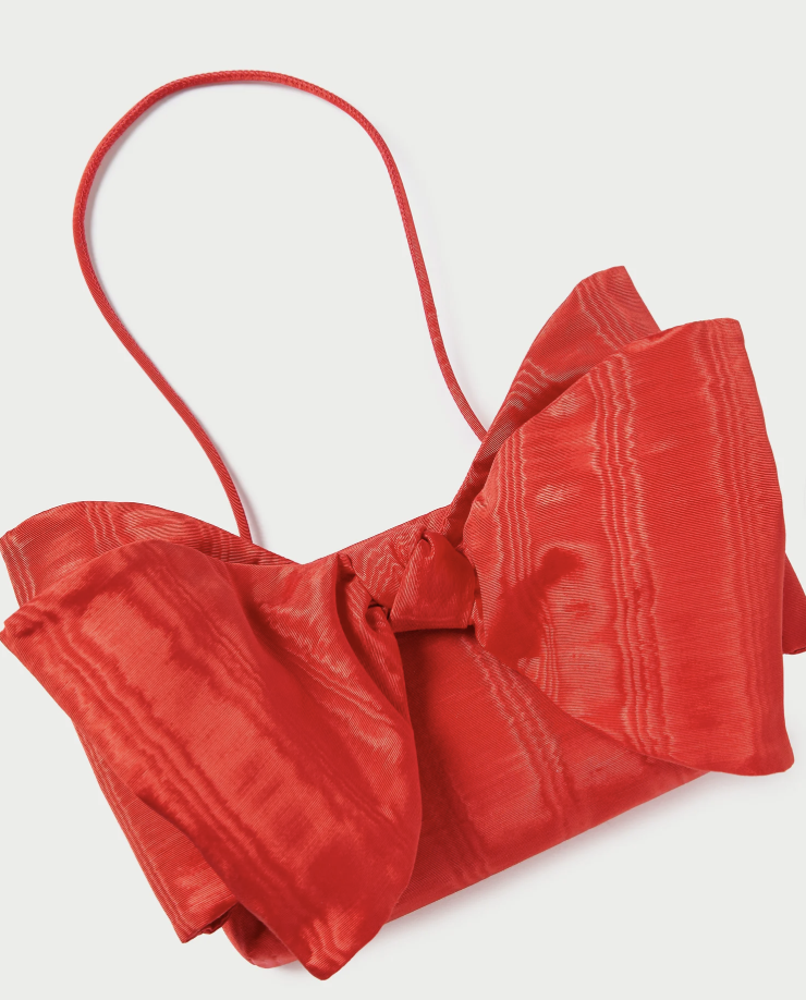 Loeffler Randall Valerie Red Bow Clutch