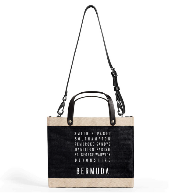 Apolis Petite Market Bag in Black with Black Strap