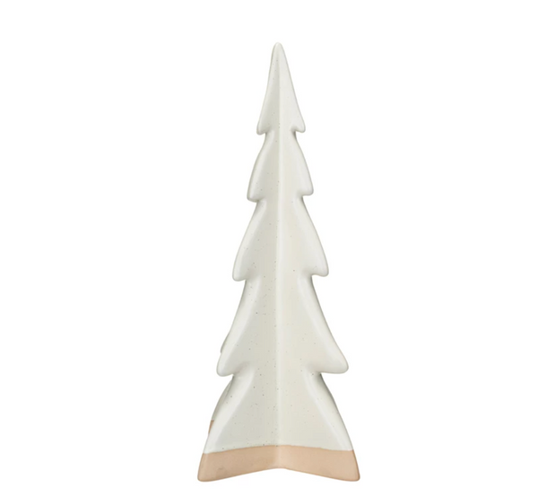 Stoneware Tree, Reactive Glaze, Cream Color & Unglazed (Each One Will Vary)