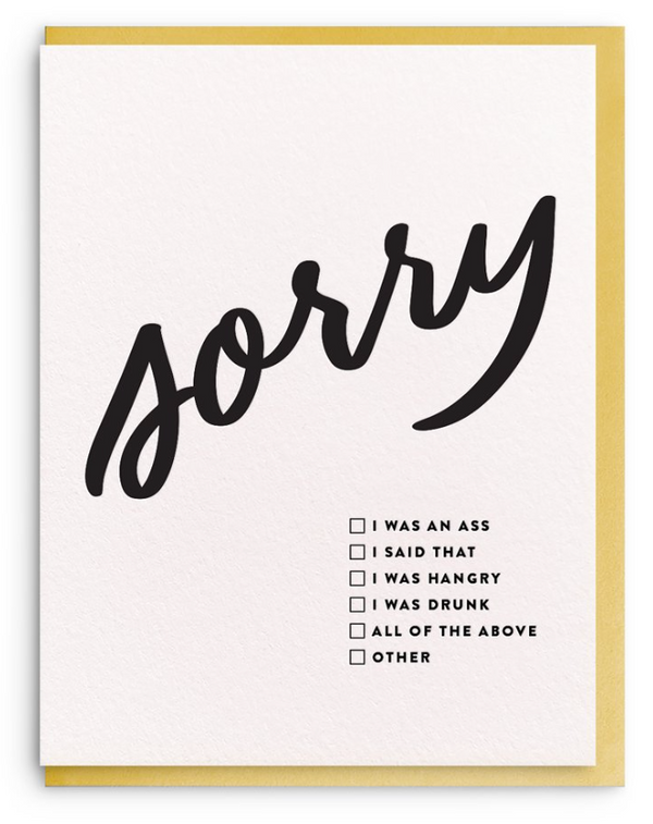 Dahlia Press Sorry Checkbox