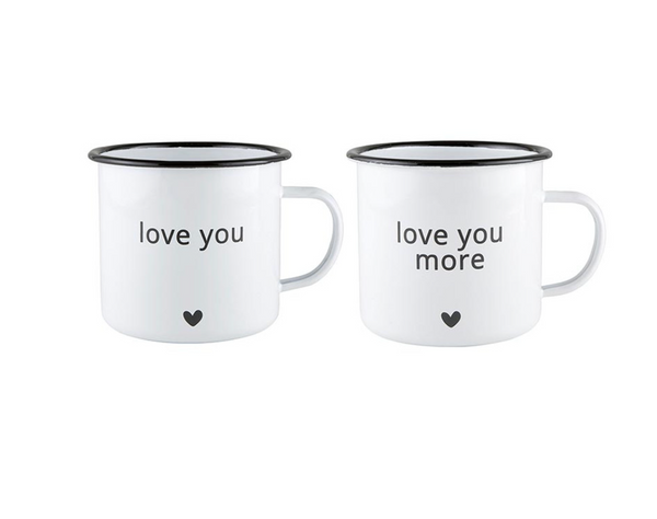 Santa Barbara Design Studio Enamel Mug Set - Love You More