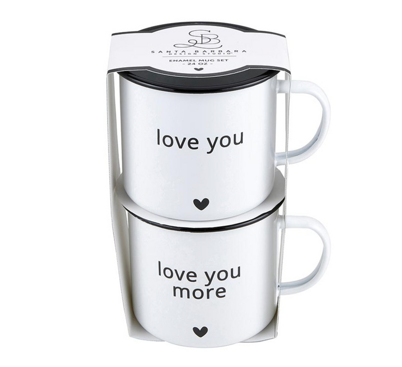 Santa Barbara Design Studio Enamel Mug Set - Love You More