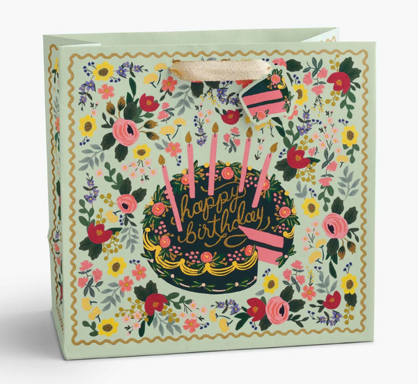 Rifle Paper Co. Floral Cake Large Gift Bag