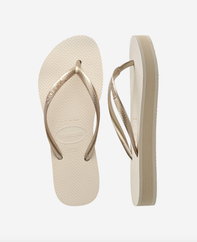 Havaianas Slim Flatform Sandal Beige