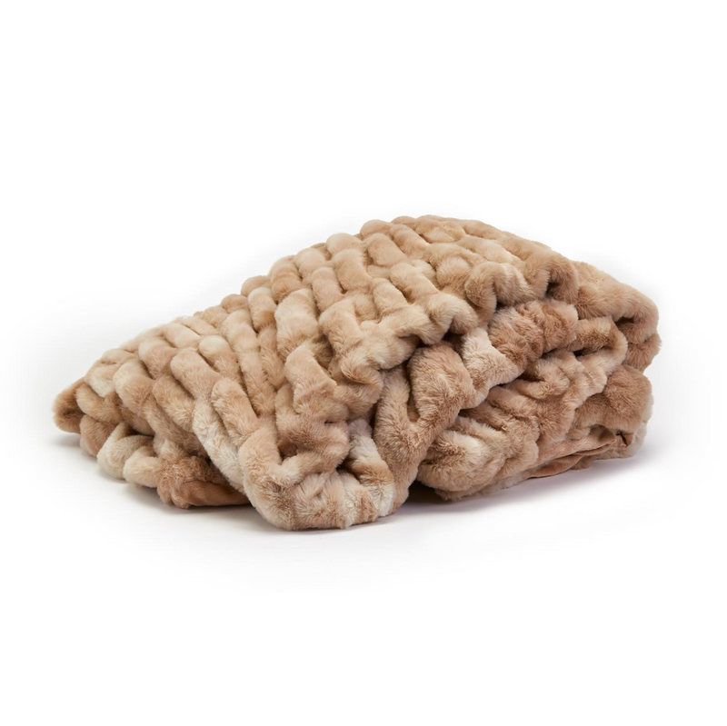 Two's Company Inc MARBLED FAUX FUR THROW