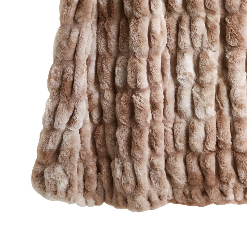 Two's Company Inc MARBLED FAUX FUR THROW