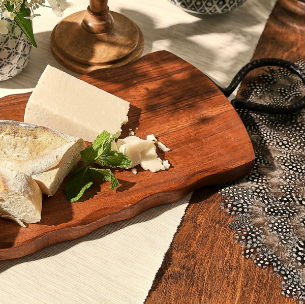 Two's Company Inc Serving Boards w/Hammered Iron Handle