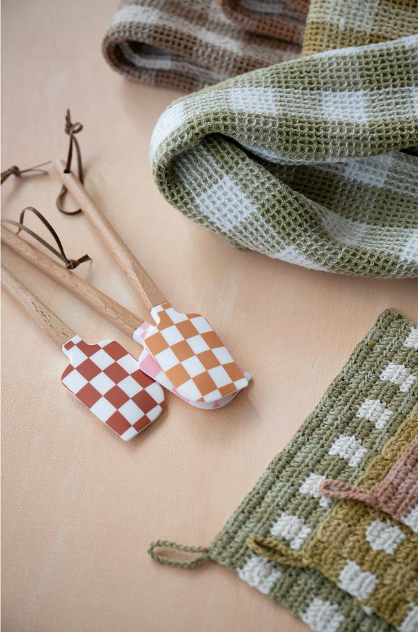 Hazel Mazel 8-3/4"L Silicone & Wood Two-Sided Spatula