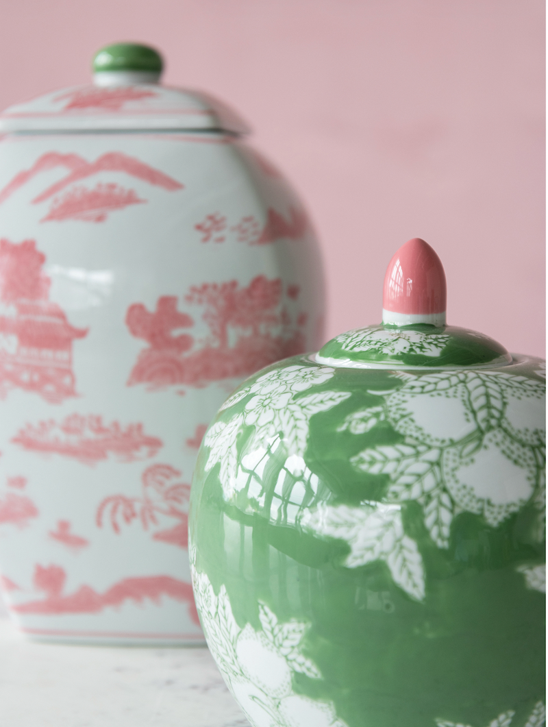 Hazel Mazel  Stoneware Ginger Jar w Birds