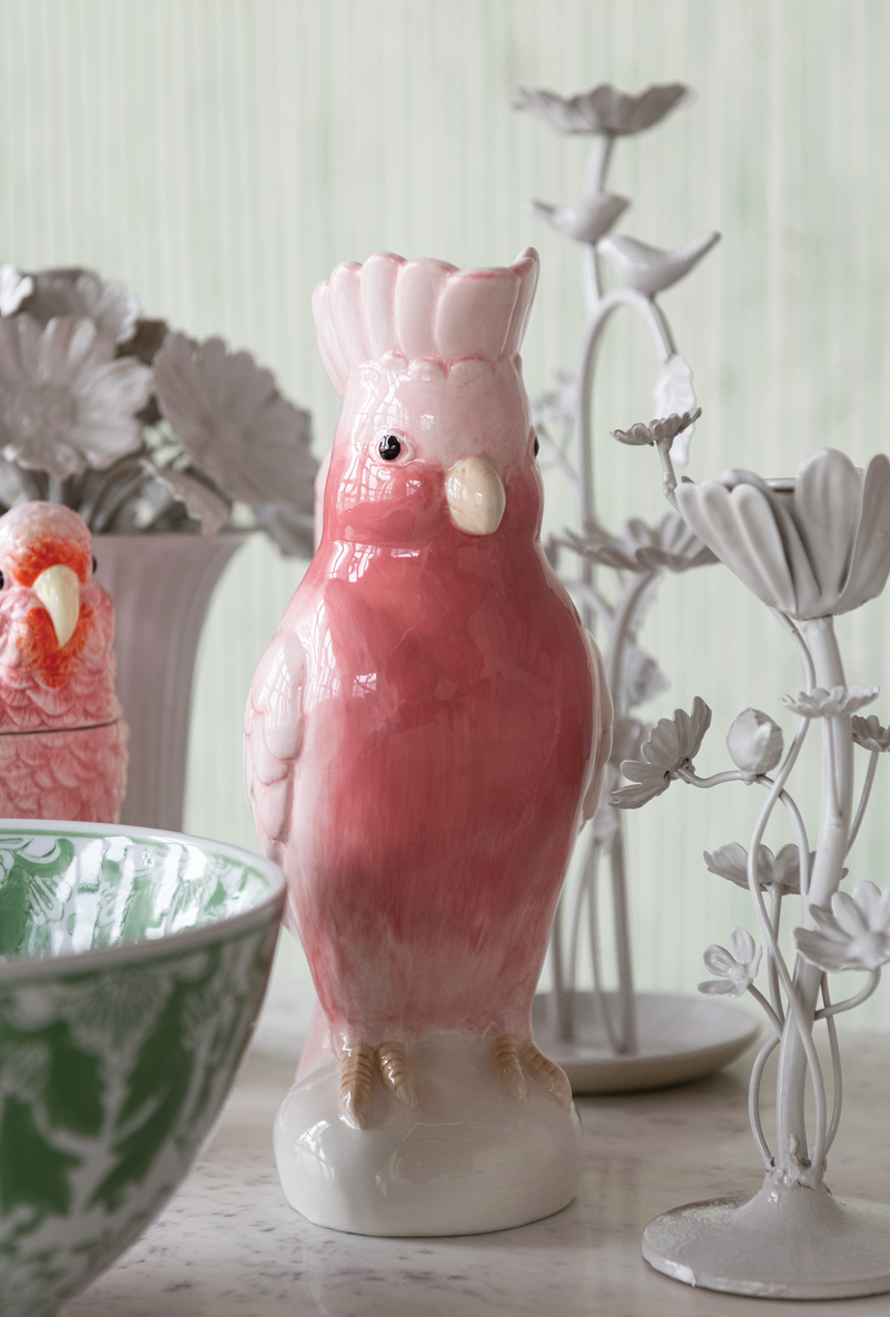 Hazel Mazel 4-3/4"L x 10"H Metal Flower Taper Holder, White