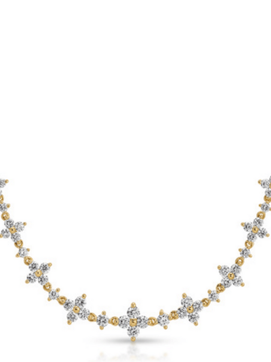 EF Collection Diamond Fleur Necklace