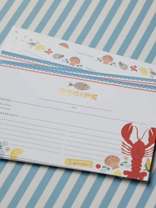 Rifle Paper Co. Seaside - Pack of 12 Recipe Cards