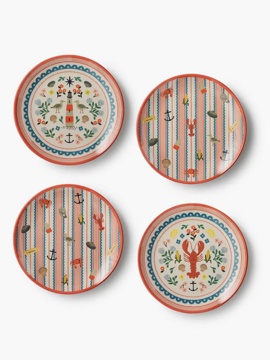 Rifle Paper Co. Seaside - Dessert Plate Set