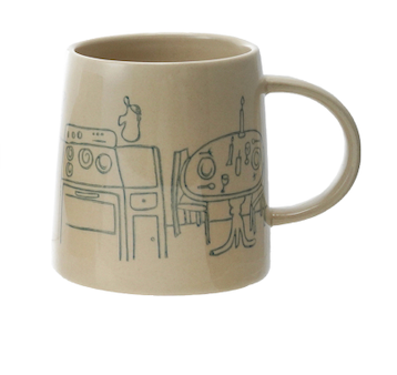 Hazel Mazel Hand Stamped Mug w Home Scene
