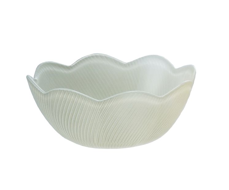Hazel Mazel Glass Scalloped Bowls