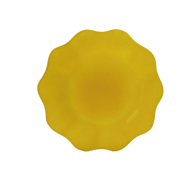 Hazel Mazel 8" Rd Glass Scalloped Plates