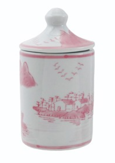 Hazel Mazel Hand-Stamped Stoneware Spice Jar w Pattern