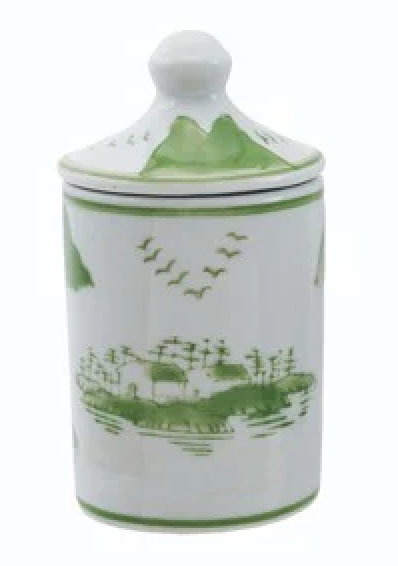Hazel Mazel Hand-Stamped Stoneware Spice Jar w Pattern