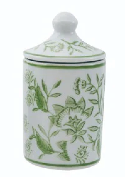 Hazel Mazel Hand-Stamped Stoneware Spice Jar w Pattern