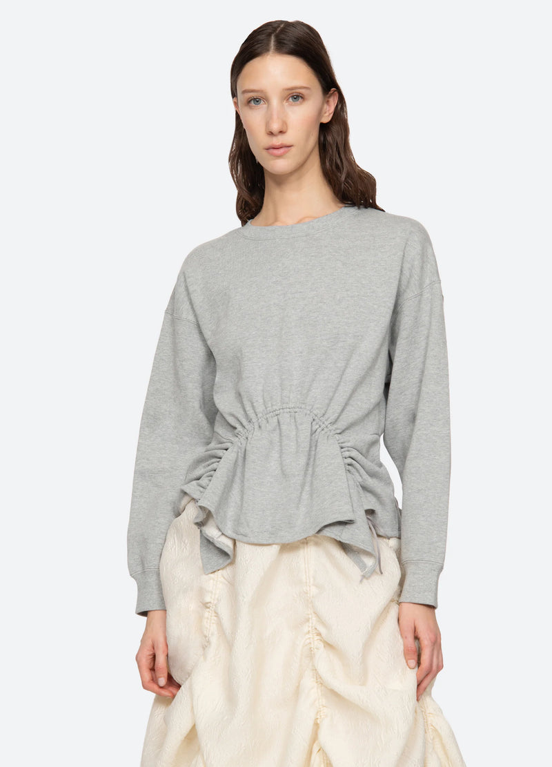 Sea NY Elegi Solid L/Slv Sweatshirt Gray