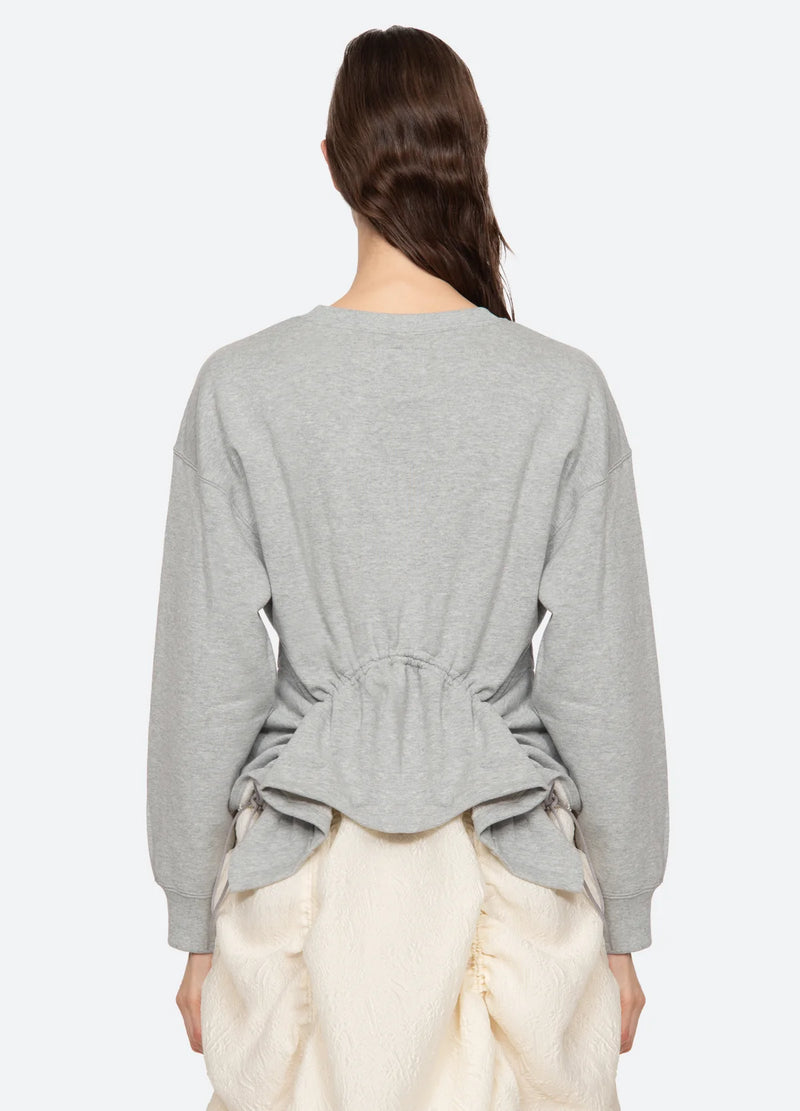 Sea NY Elegi Solid L/Slv Sweatshirt Gray