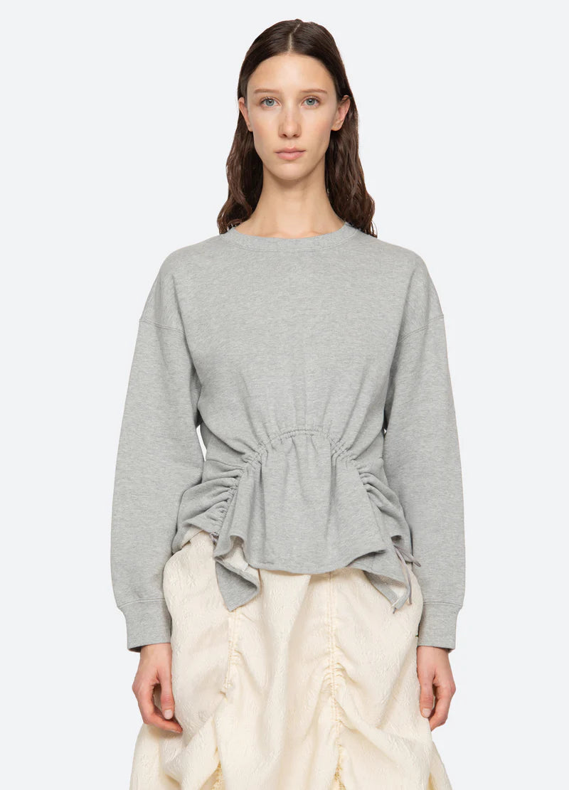 Sea NY Elegi Solid L/Slv Sweatshirt Gray