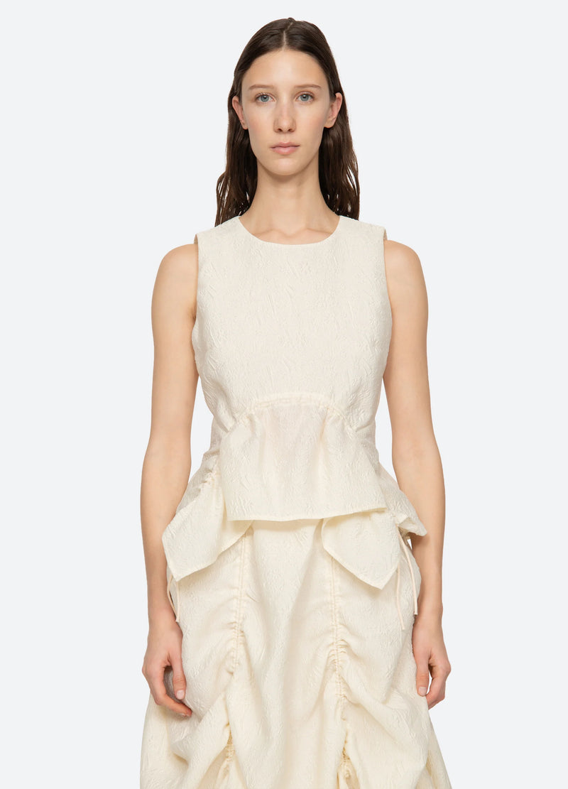 Sea NY Elegi Solid Tank Top Cream