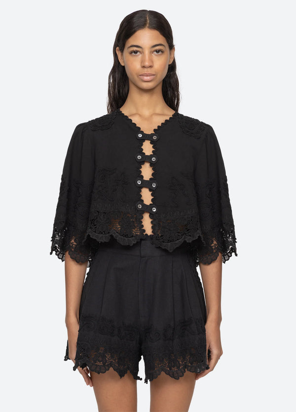 Sea NY Iyla Soutache Camisole Black