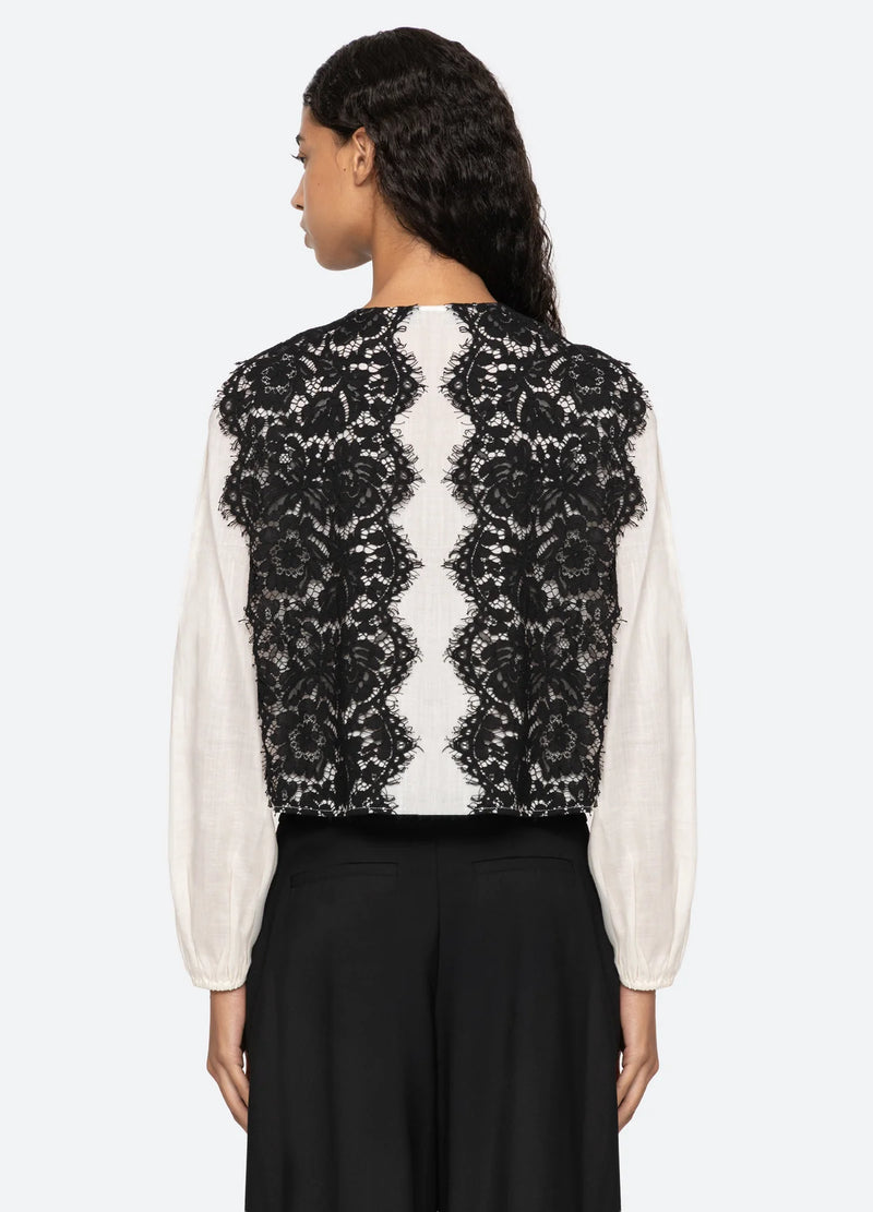 Sea NY Norabelle L/Slv Top Cream