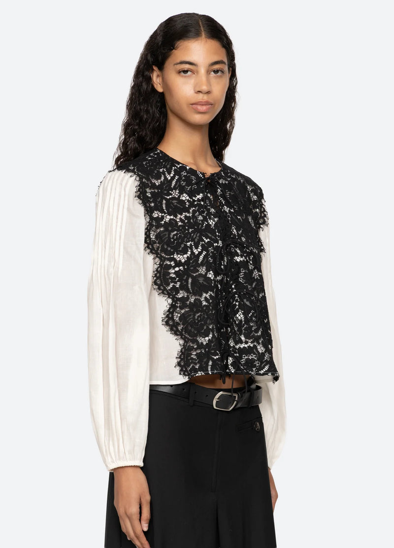 Sea NY Norabelle L/Slv Top Cream