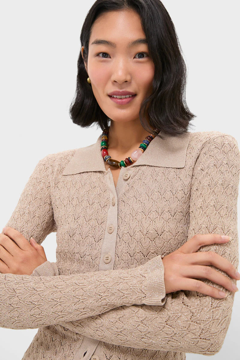 Sea NY Ruby Knit L/Slv Polo Champagne