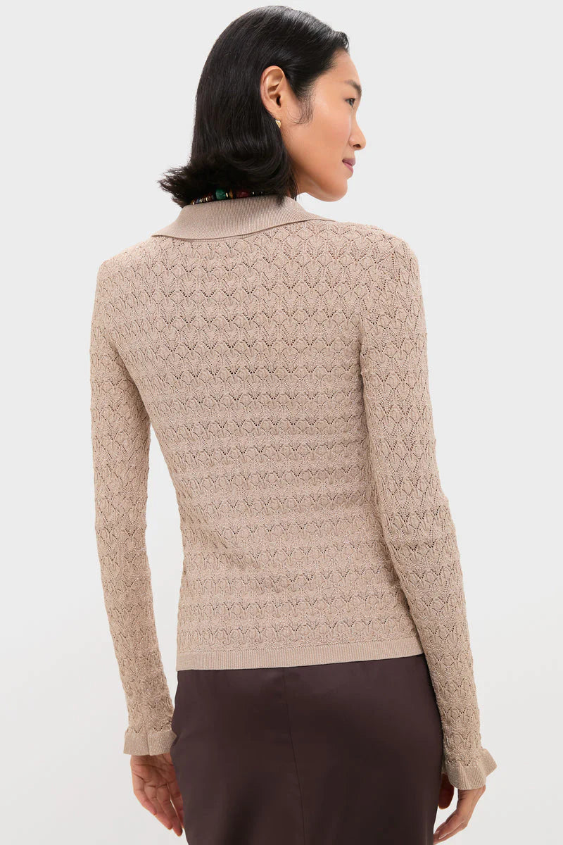 Sea NY Ruby Knit L/Slv Polo Champagne