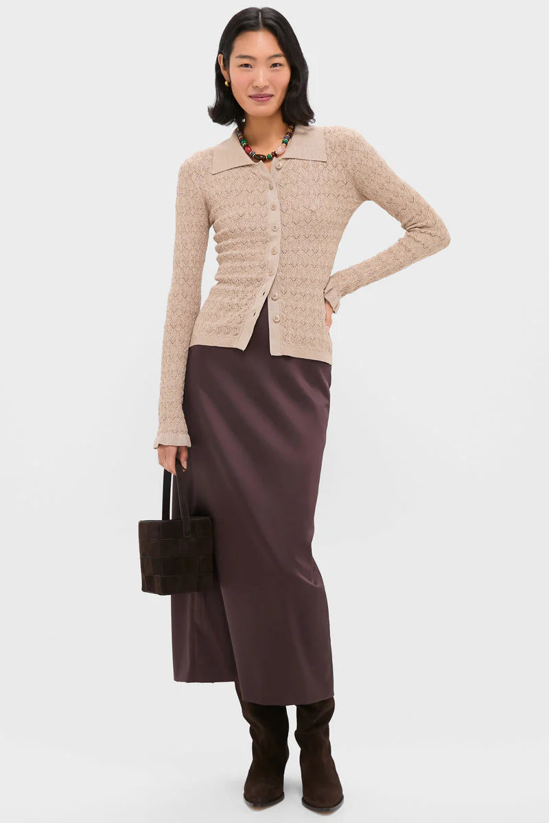 Sea NY Ruby Knit L/Slv Polo Champagne