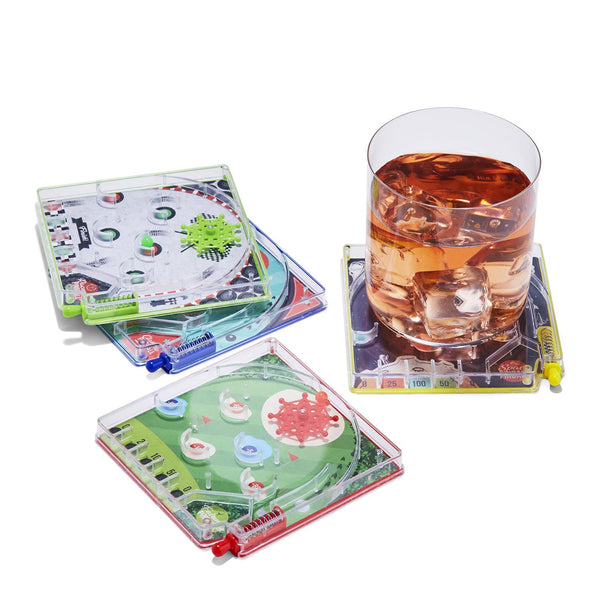 Two's Company Inc S/4 Pinball Coasters in GB Incl 4 Games