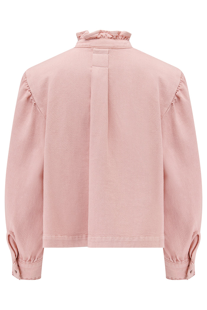 Seventy + Mochi Ziggy Cropped Jacket In Peony Pink