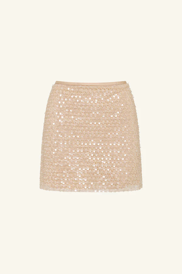 Shona Joy Everly Mini Skirt Macadamia