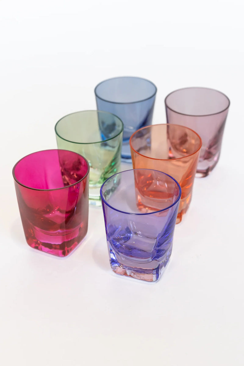 Estelle Colored Glass Shot Glasses Lavender