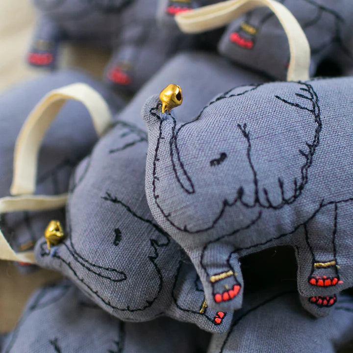 Skippy Cotton Baby Elephant, Lavender Ornament