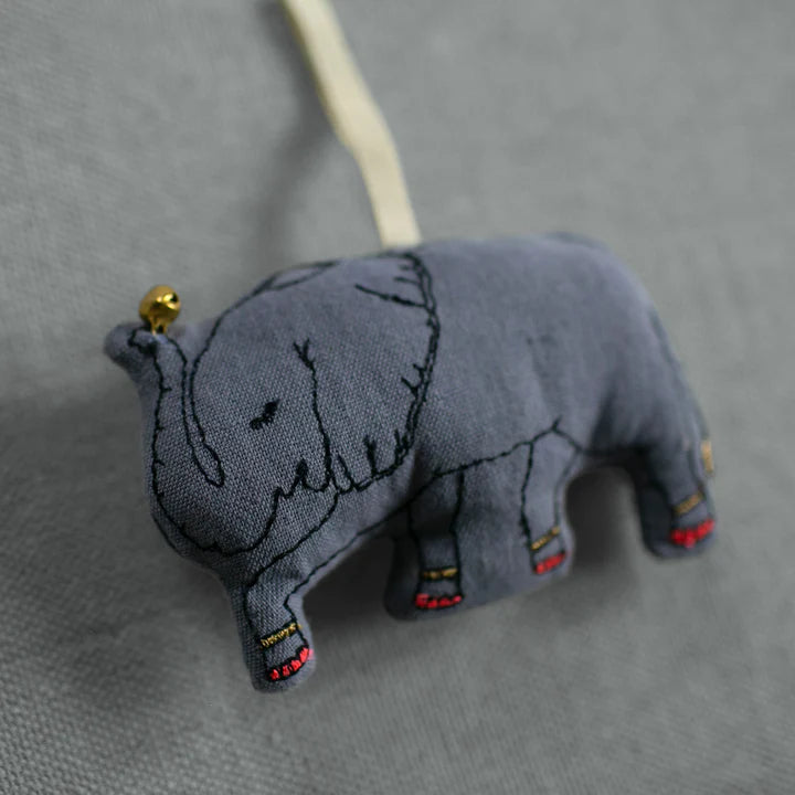 Skippy Cotton Baby Elephant, Lavender Ornament