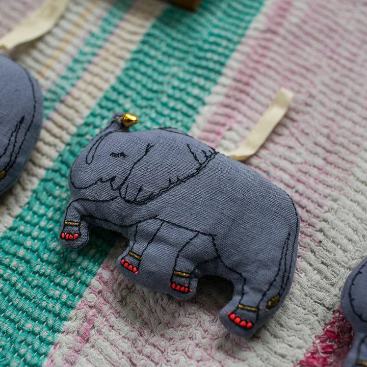 Skippy Cotton Baby Elephant, Lavender Ornament