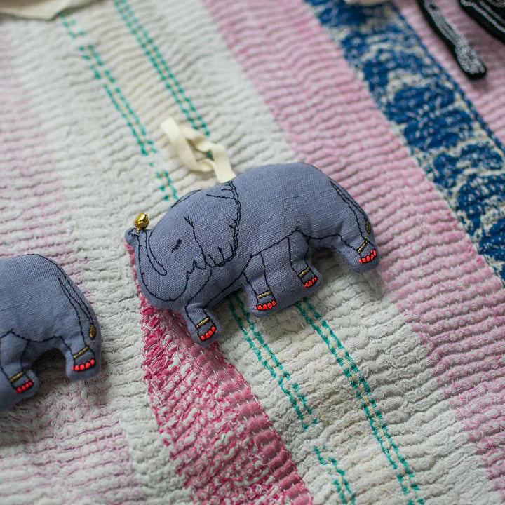 Skippy Cotton Baby Elephant, Lavender Ornament