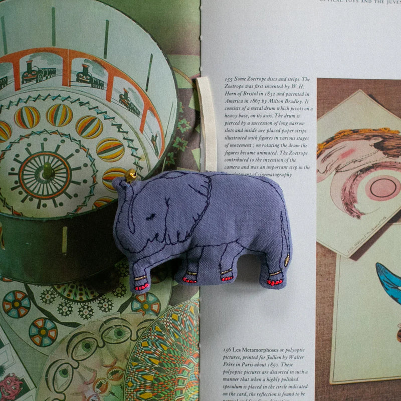 Skippy Cotton Baby Elephant, Lavender Ornament