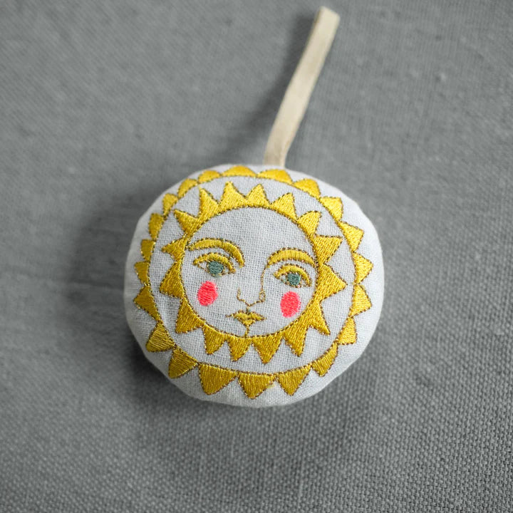 Skippy Cotton Bright Neon Suns, Lavender Ornament