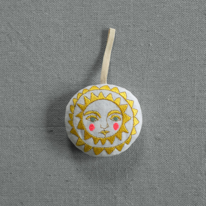 Skippy Cotton Bright Neon Suns, Lavender Ornament