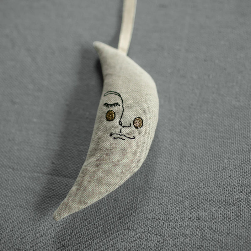 Skippy Cotton Moon Man, Lavender Ornament