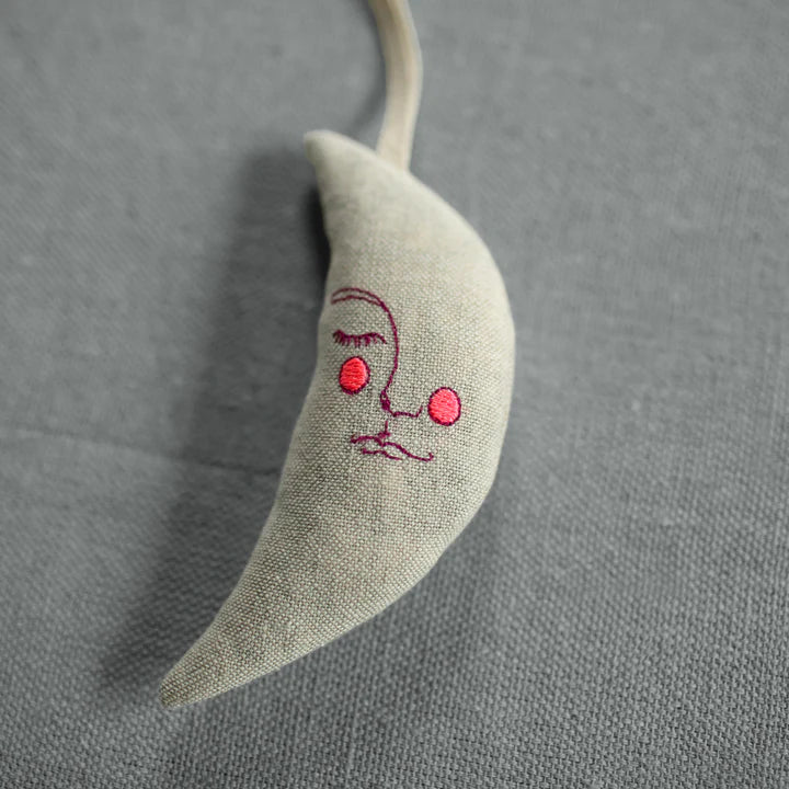 Skippy Cotton Moon Man, Lavender Ornament