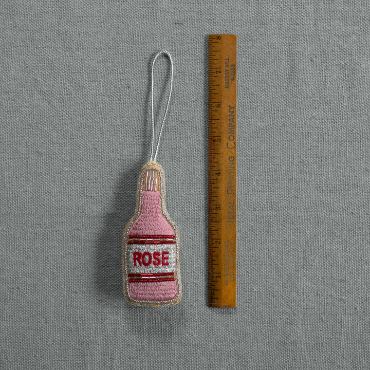 Skippy Cotton Rose Bottle Ornament