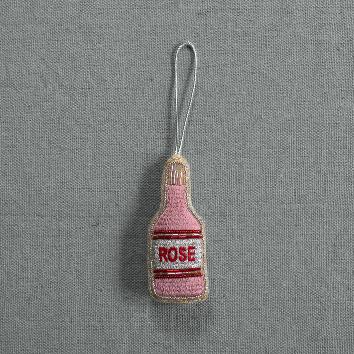 Skippy Cotton Rose Bottle Ornament
