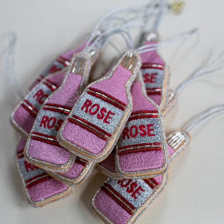 Skippy Cotton Rose Bottle Ornament